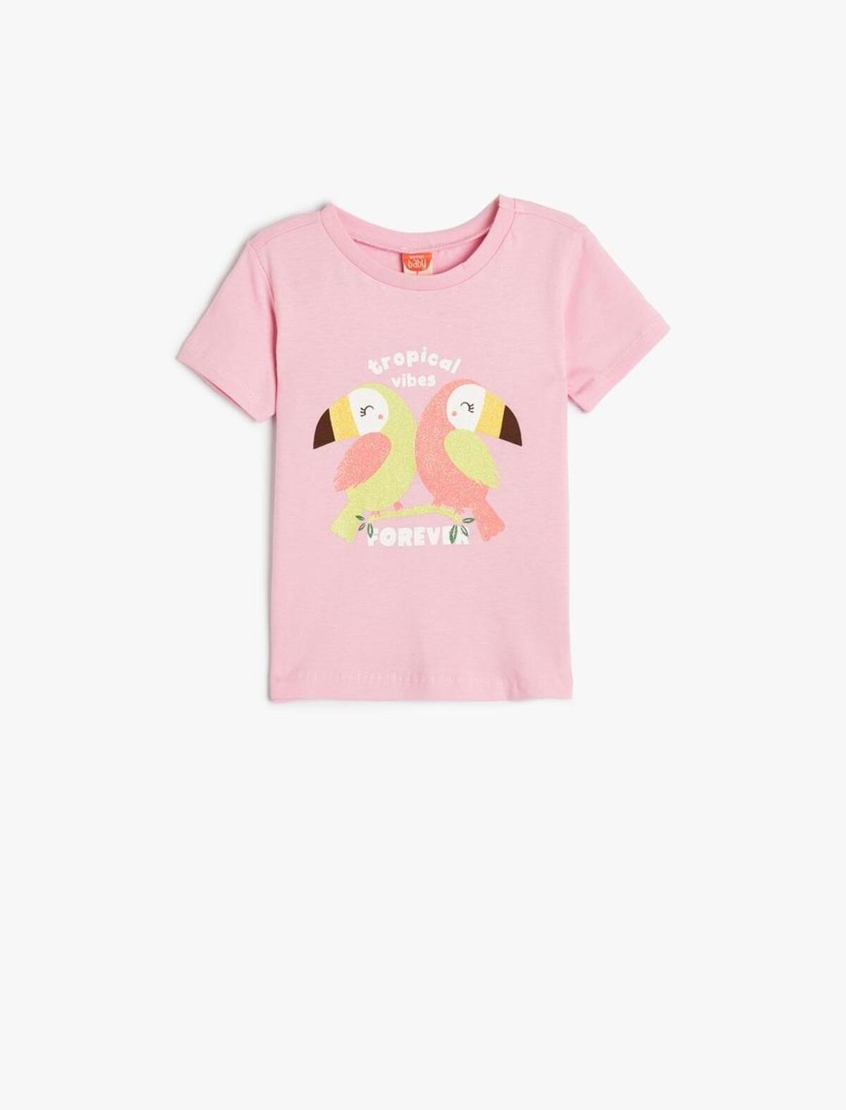 Koton Tişört Kız Bebek 4SMG10052AK Lila (Dy)