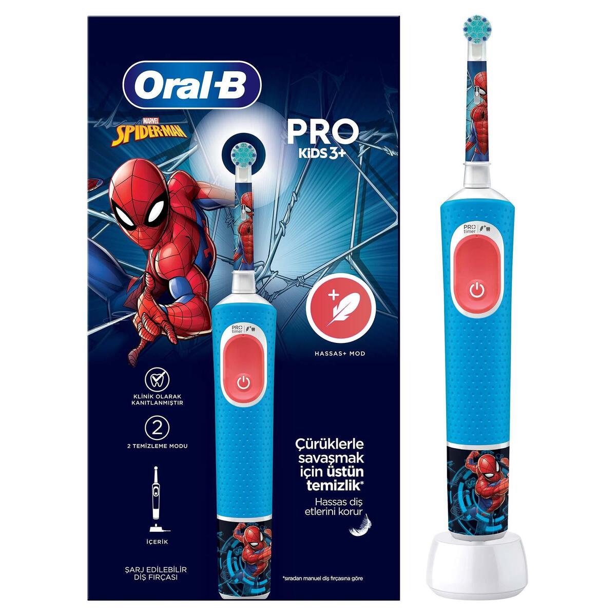 Oral-B Şarjlı Diş Fırçası Vitality Pro Kids Spiderman