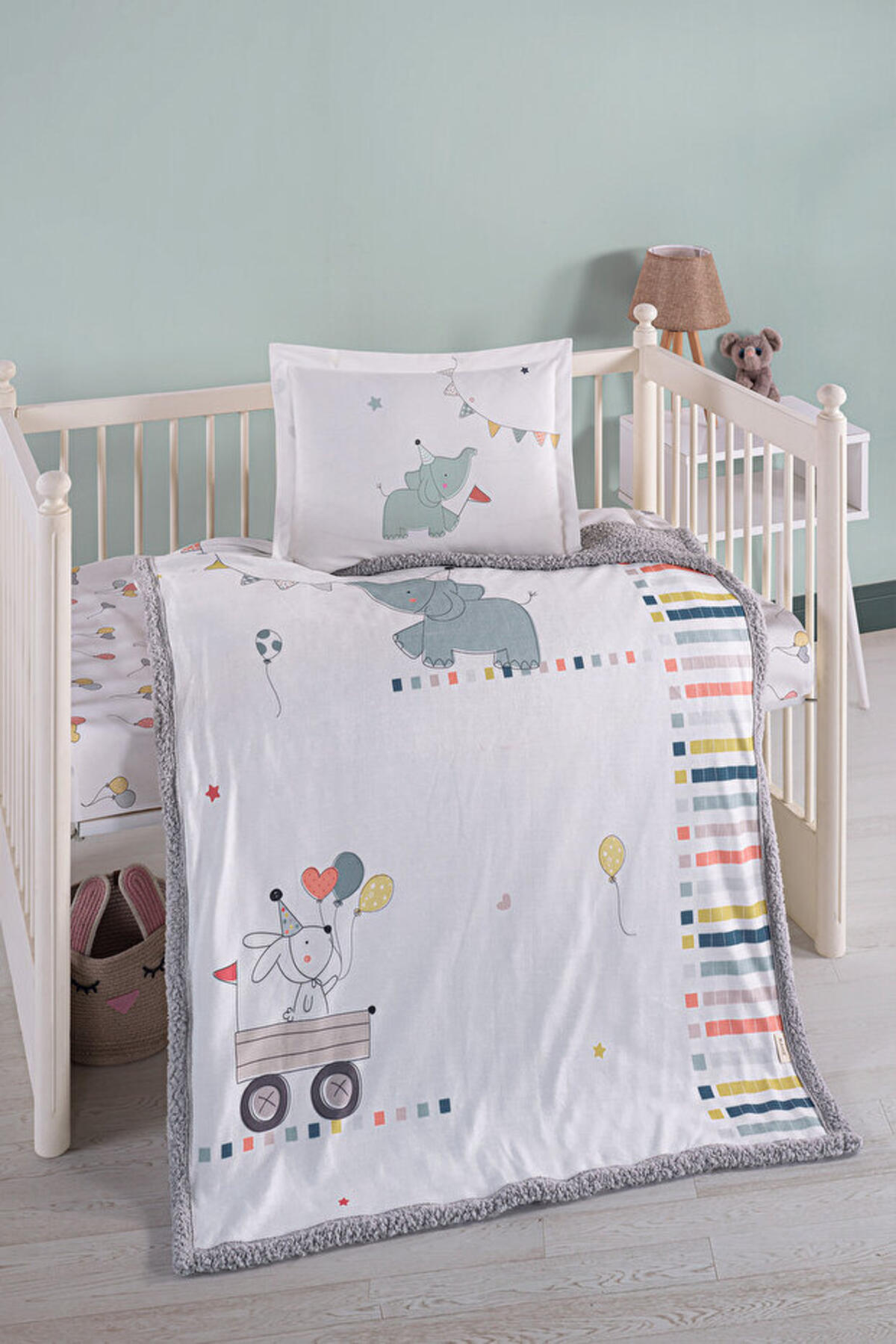 Kanz Battaniye Seti Bebek Polarlı (Knz-008) Elephant