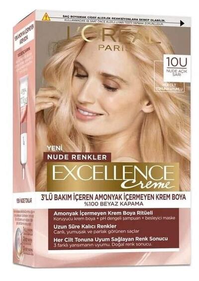 Excellence Saç Boyası No:10U Nude Açık Sarı (Dy)