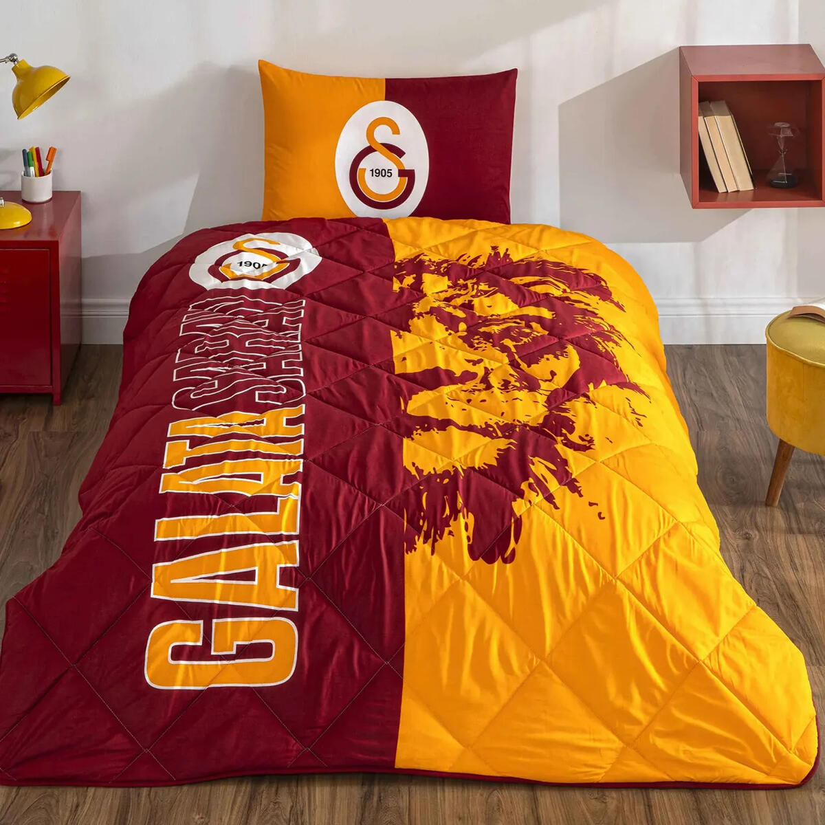 Taç Yorgan Seti Lisanlı Galatasaray Şanlı Aslan