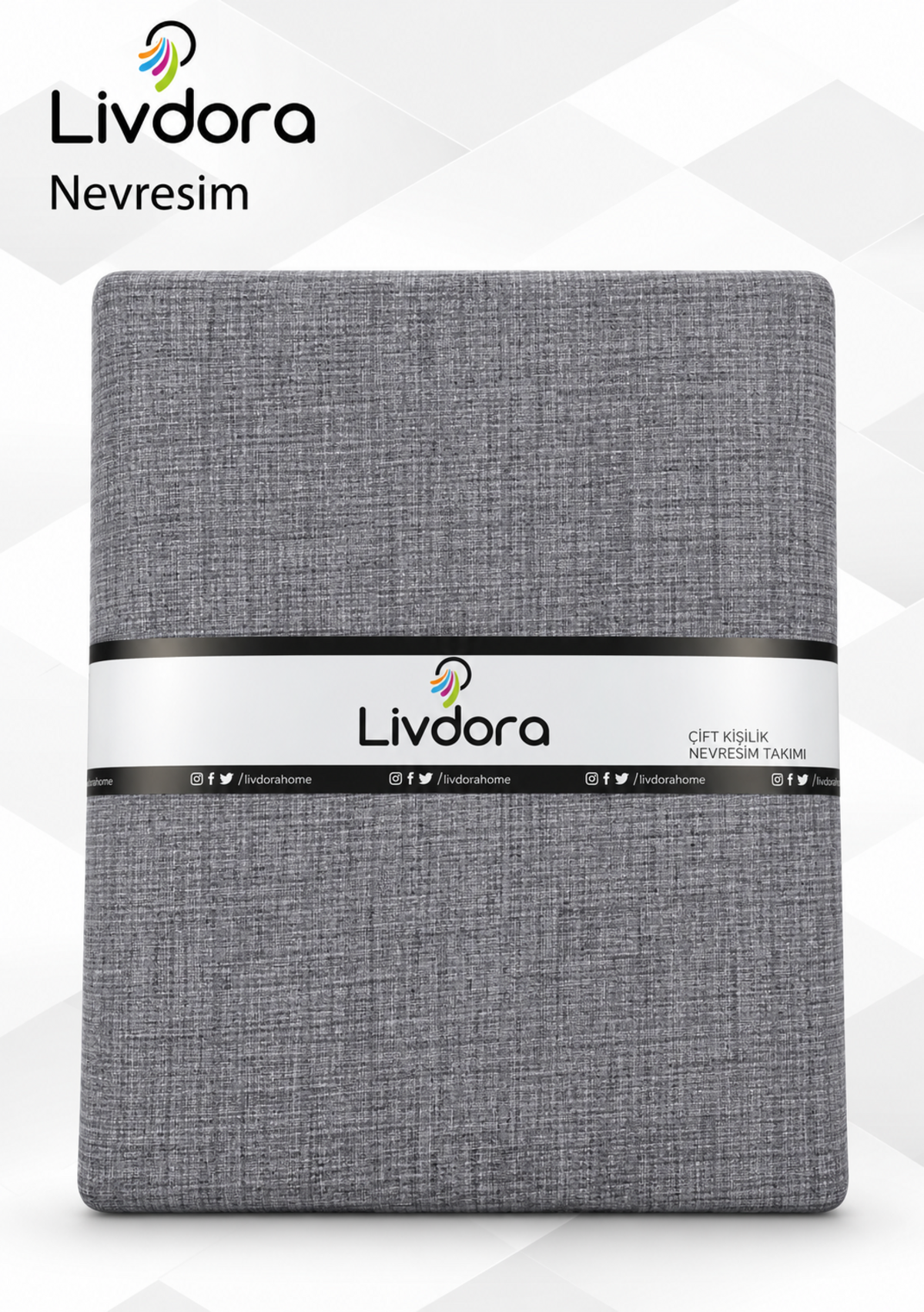 Livdora Nevresim Clean Çk Gri