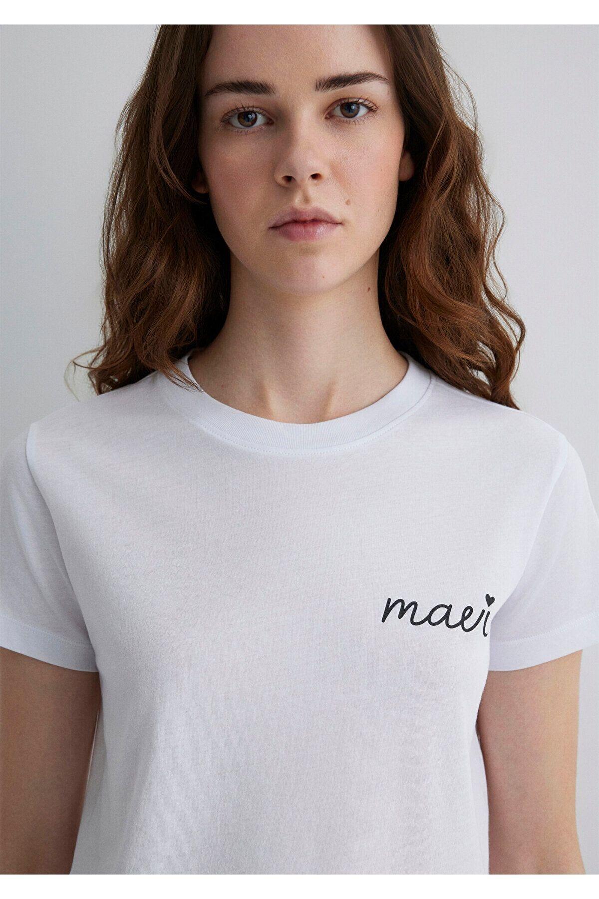 Mavi Tişört M1612962-620 Beyaz