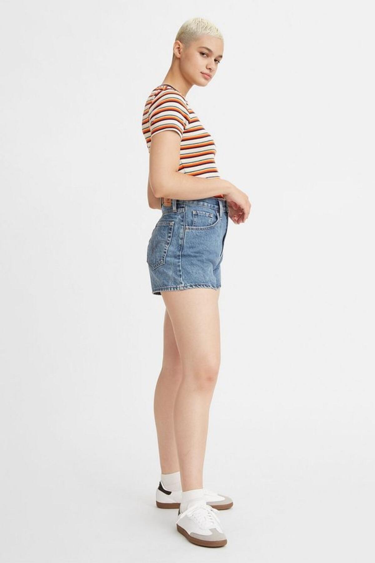 Levis Şort High Waisted A1965-0001 İndigo