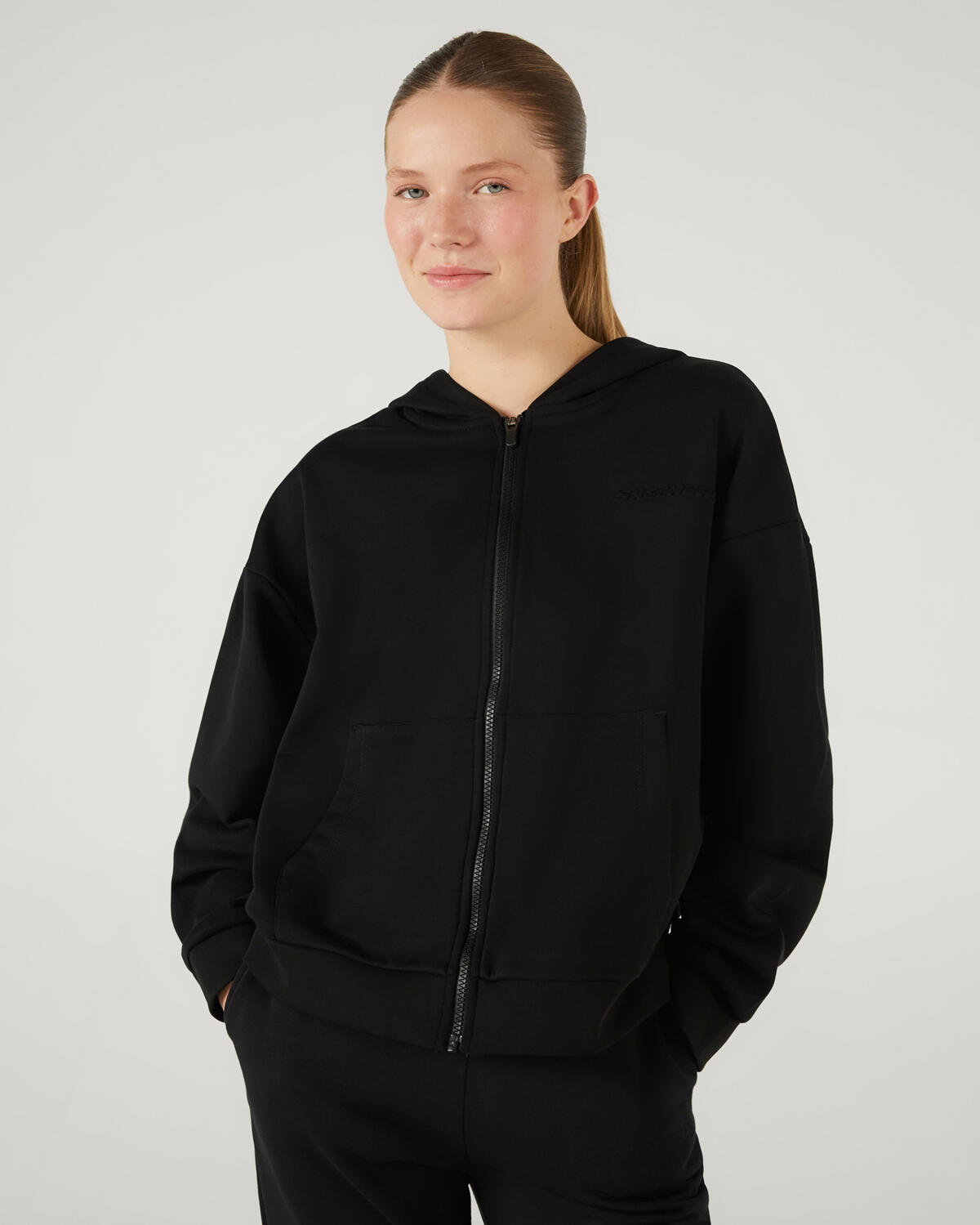 Skechers W Essential Full Zip Hoodie Sweatshirt S242117-001 Siyah