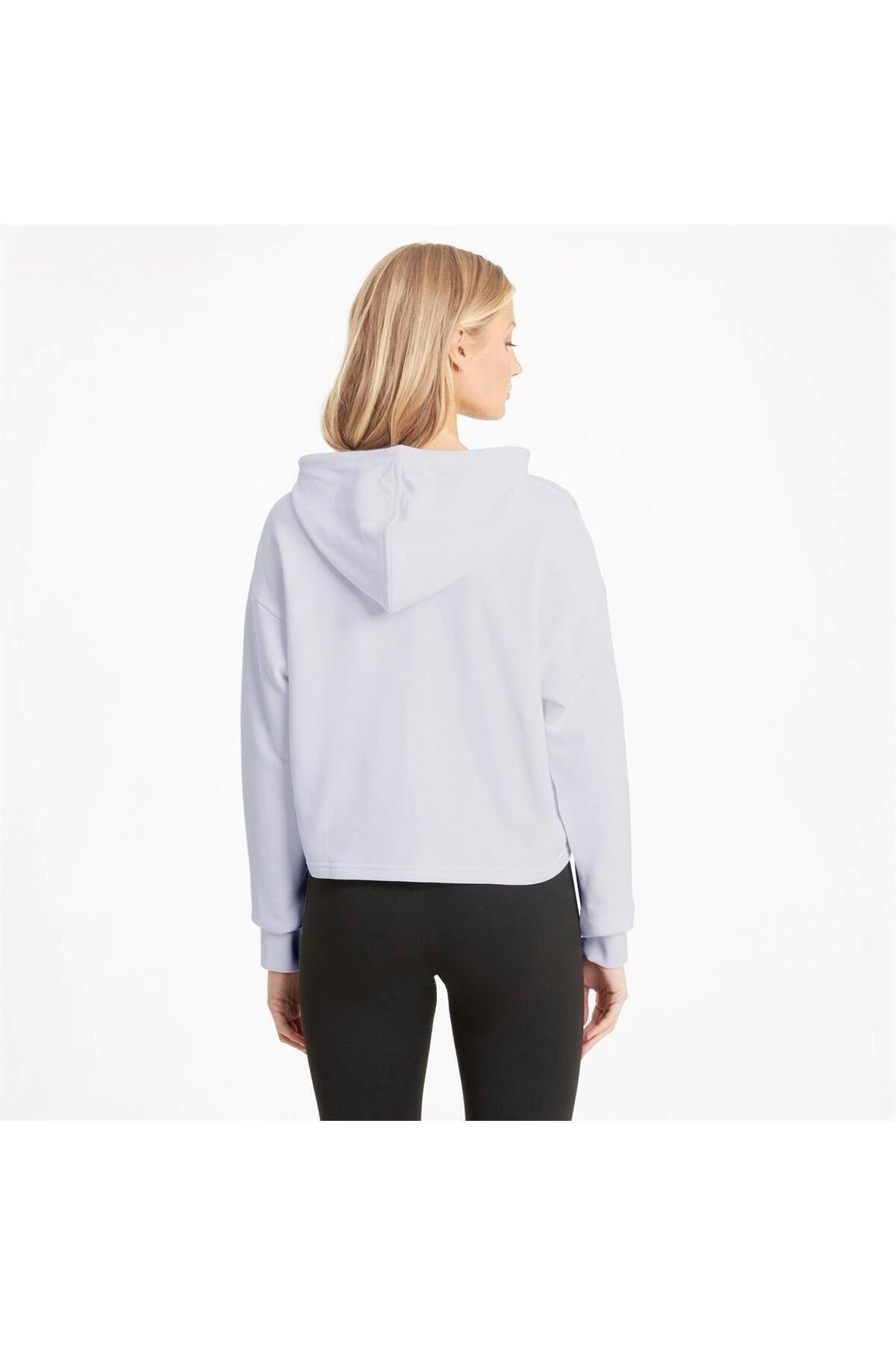 Puma Hoodie Ess Cropped Logo Tr 586870_02 Beyaz
