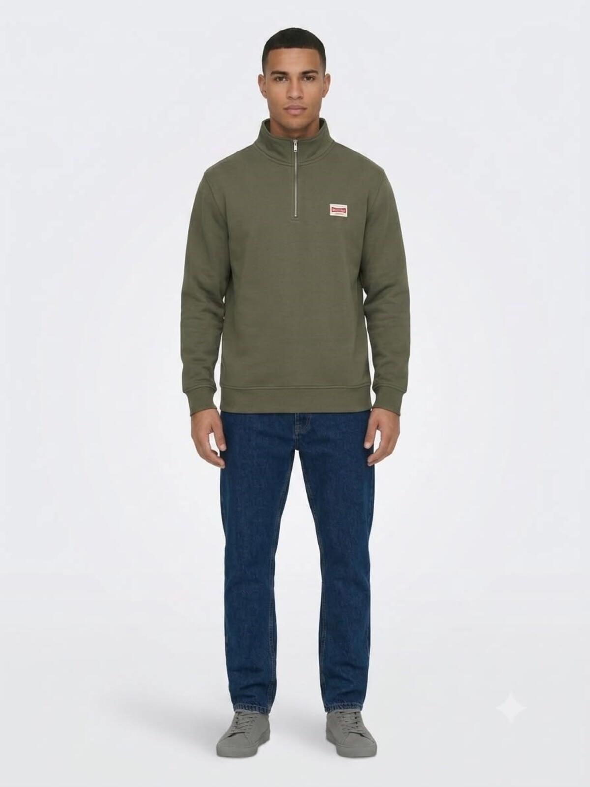 Only&Sons Erkek Sweatshirt 22039036 Yeşil