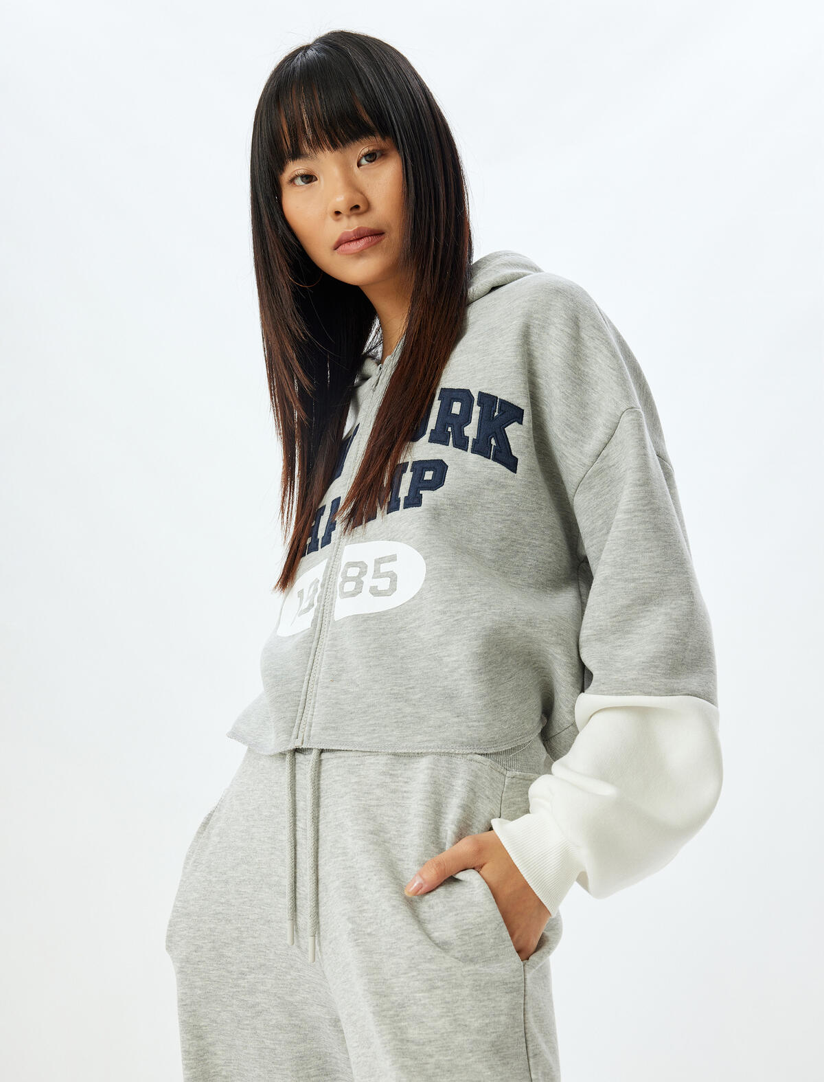 Koton Sweatshirt 5WAL10184IK Gri Melanj