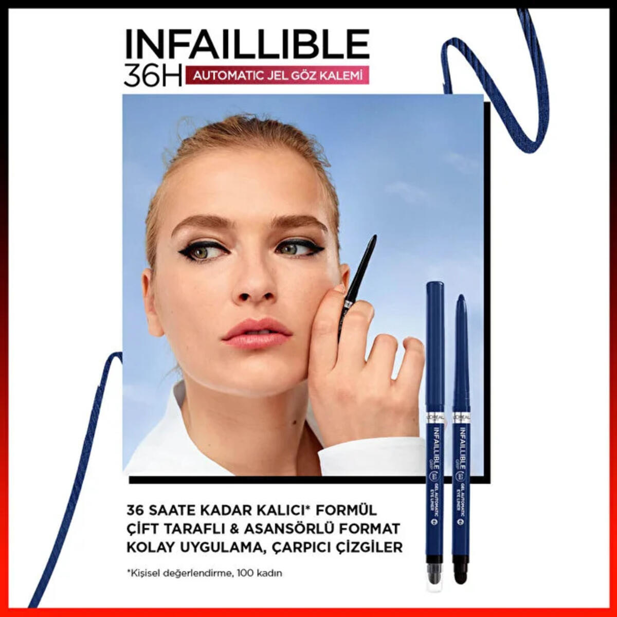 Loreal Paris Eyeliner İnfaillible Gel Auto No:260 Blue Jers.