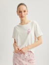 Koton Pijama Takımı 5SLK40020MK Pembe Desenli