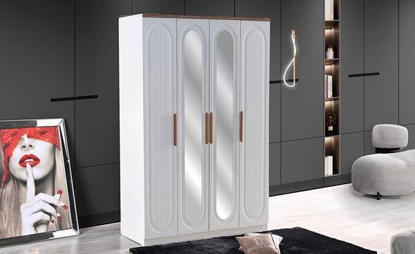 Chancolye Elbise Dolabı 4 Kapaklı Bohem