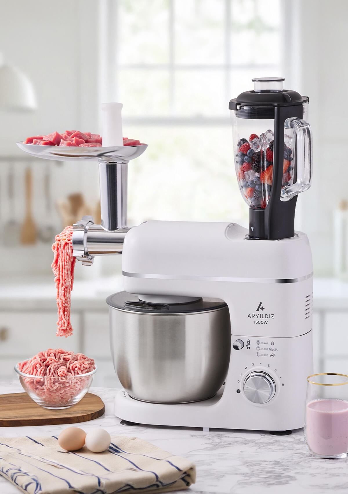 Aryıldız Mikser Standlı Multi 3In1 153Ar305768 Beyaz