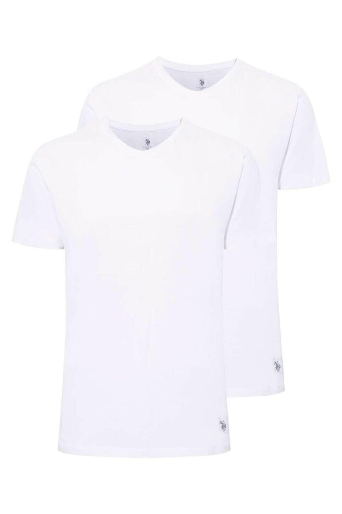U.S Polo Assn. Erkek Tişört 2Li 80197 Beyaz