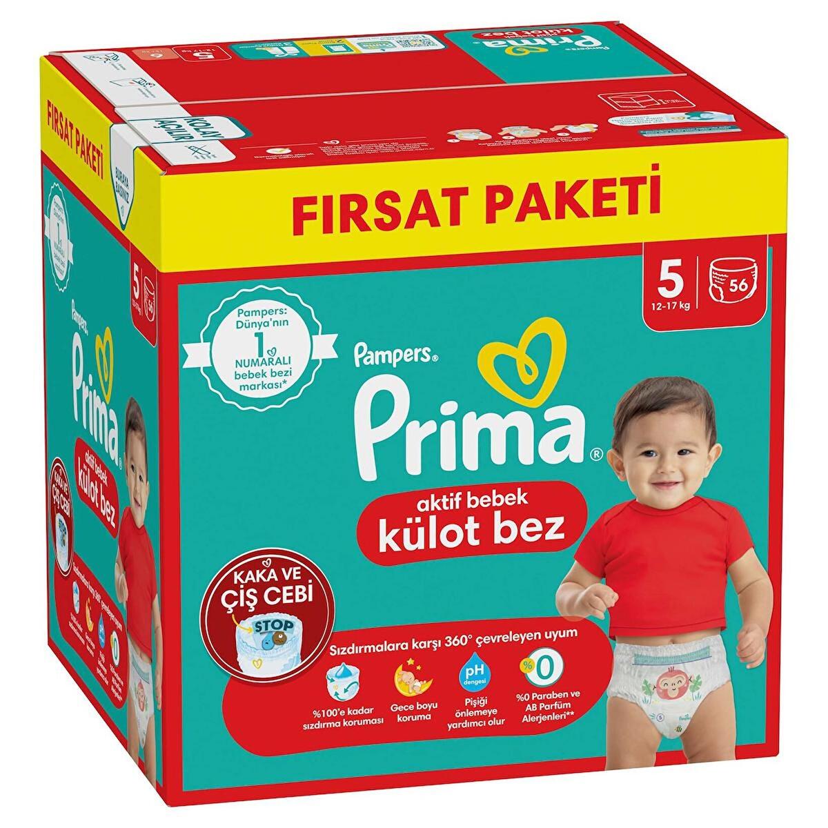 Prima Külot Bez Pants Junior Fırsat Paketi 5 Beden 56Lı