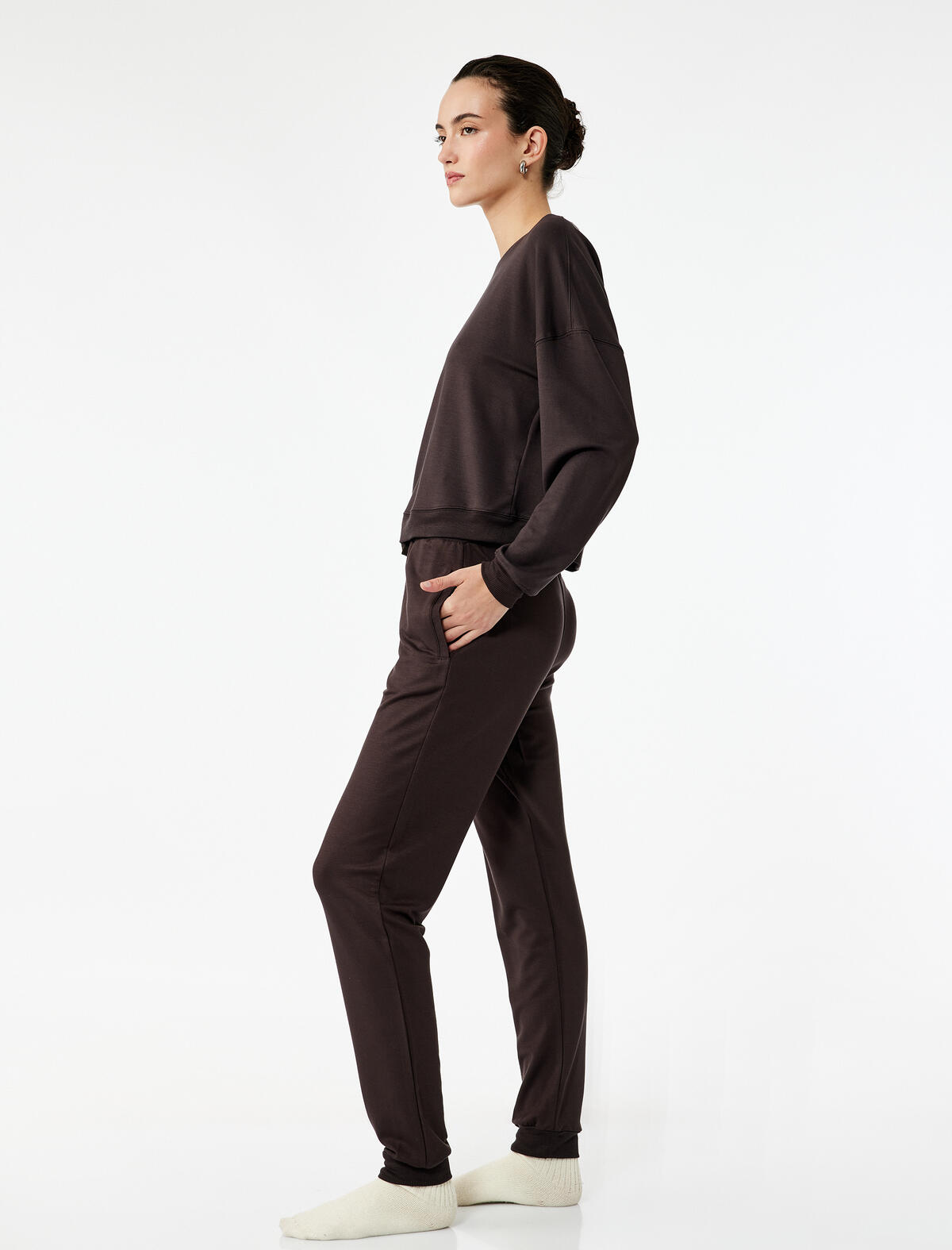 Koton Pijama Altı 6WLK40168MK Kahverengi Koton Pijama Altı 6WLK40168MK Kahverengi