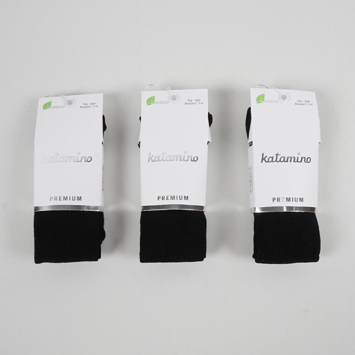 Katamino Külotlu Çorap Kız Çocuk Liva K36001 Siyah 9-10