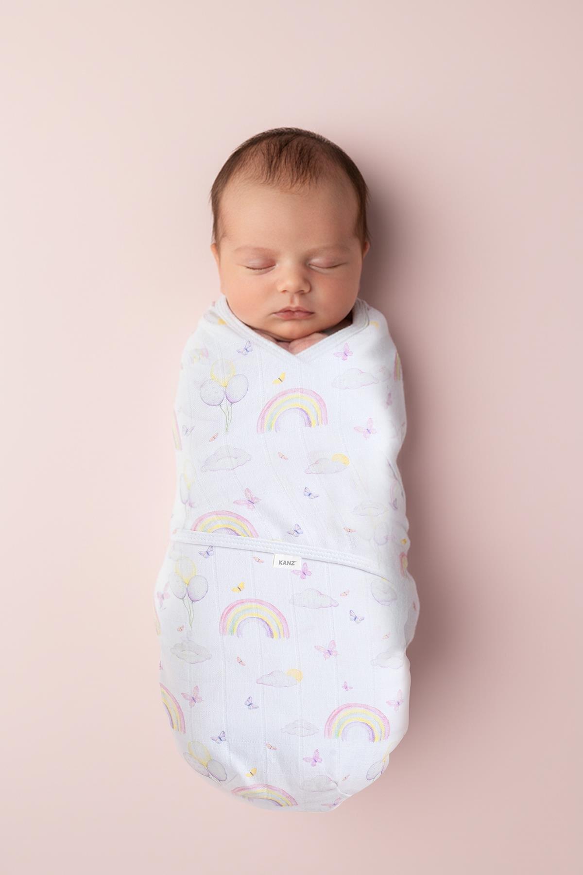 Kanz Müslin Kundak (Knz-014) Rainbow
