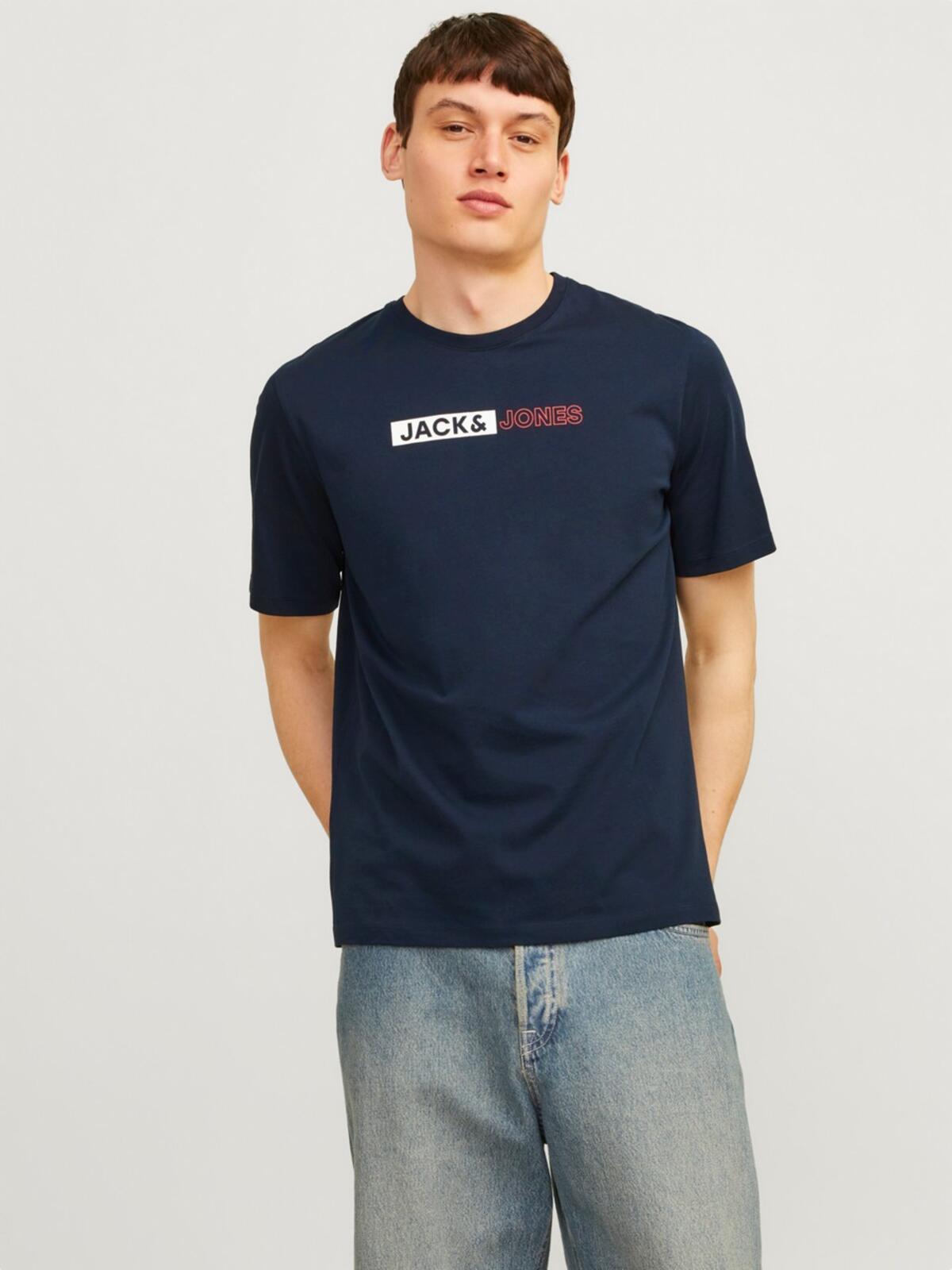 Jack&Jones Tişört 12233999 Koyu Mavi