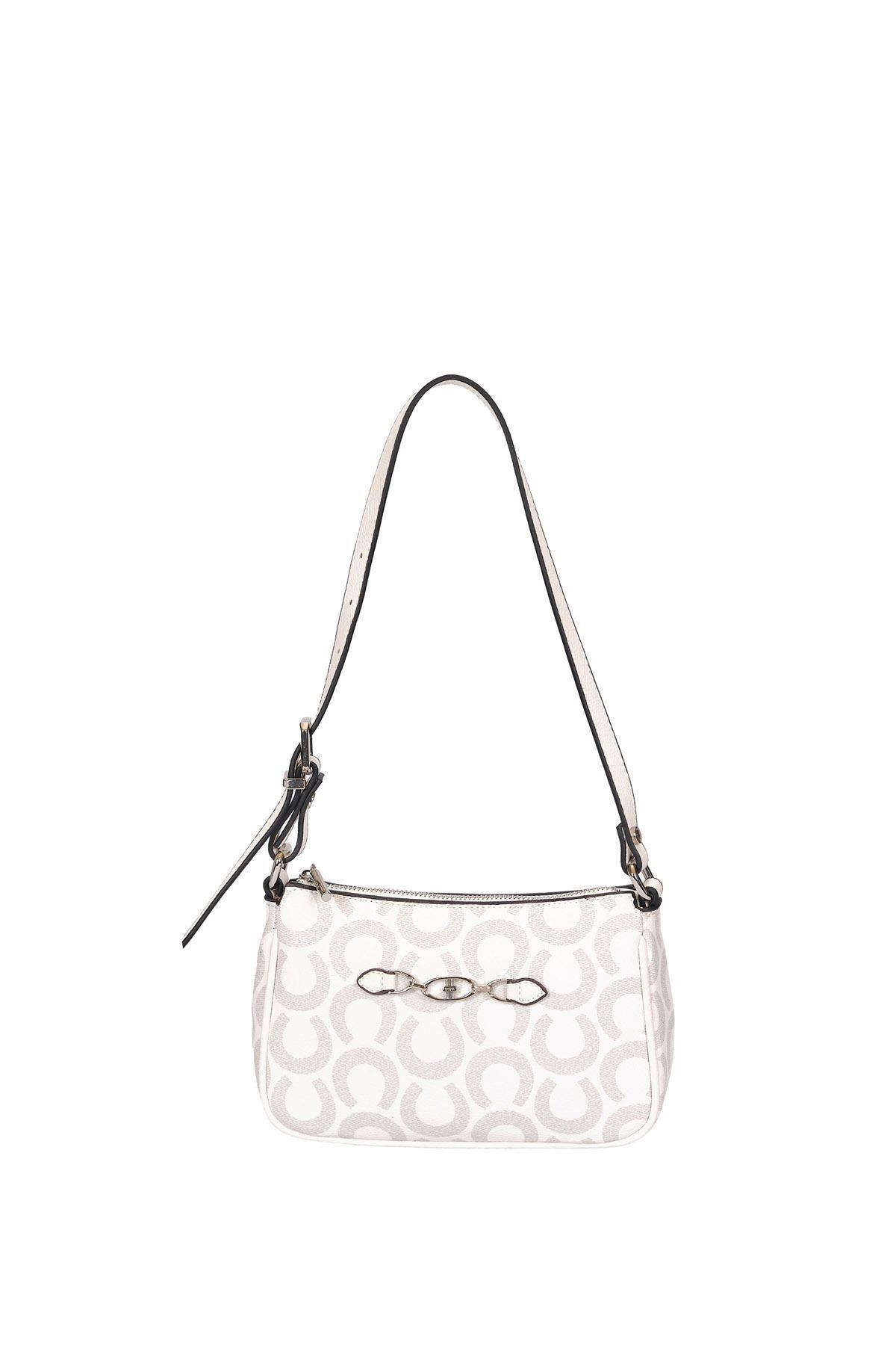 U.S. Polo Assn. Omuz Çanta US24195 Beyaz-Gri