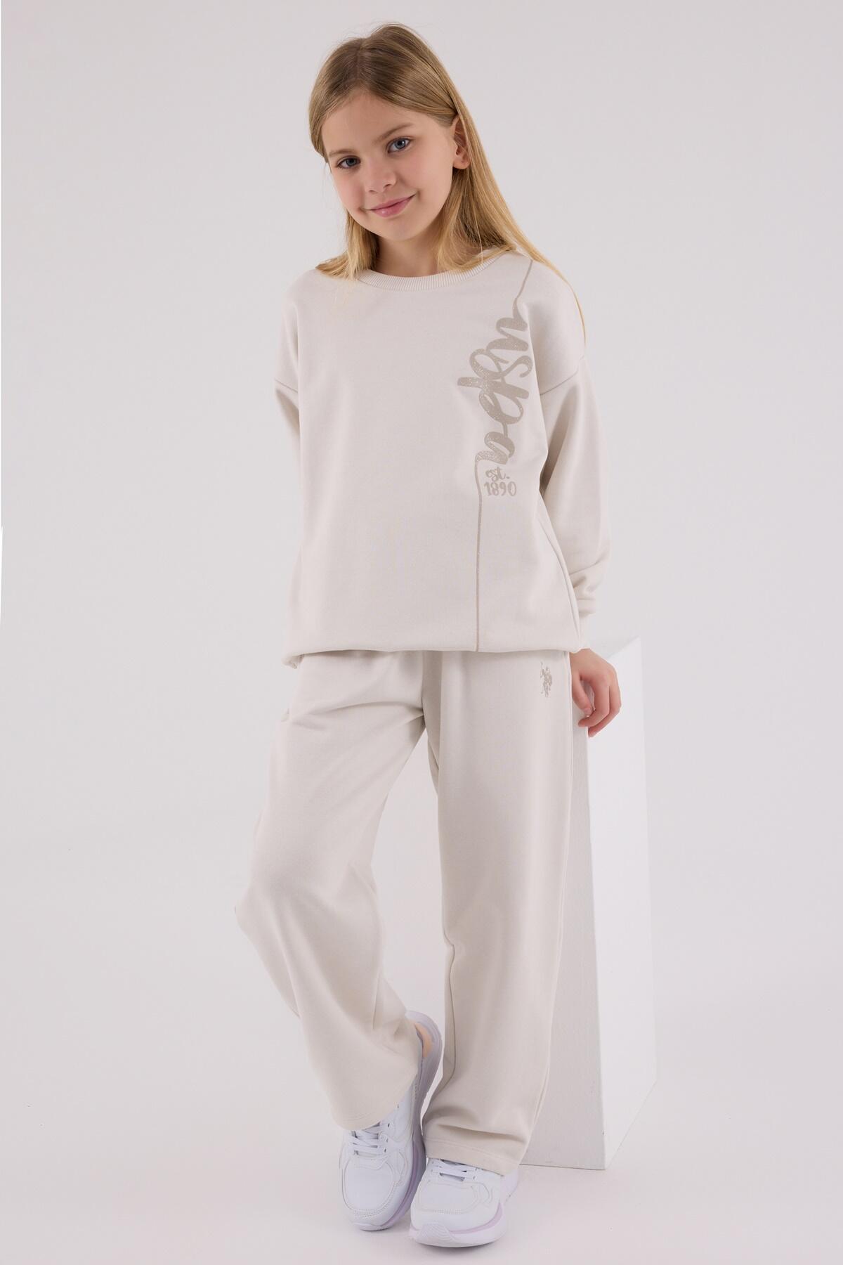 U.S Polo Assn. Eşofman Takımı Kız Çocuk US2304-G Taş