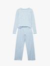 Koton Pijama Takımı 6WLK40156MK Mavi Desenli