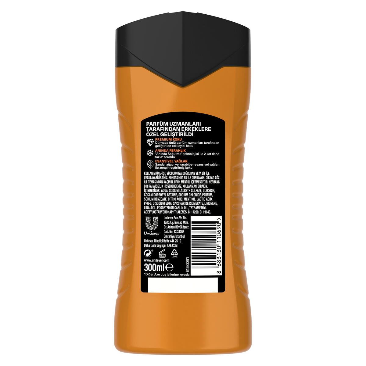 Axe Duş Jeli 3 in 1 Copper Santal 300Ml