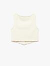Koton Bluz Crop Kız Çocuk 6WKG60016AK Ekru