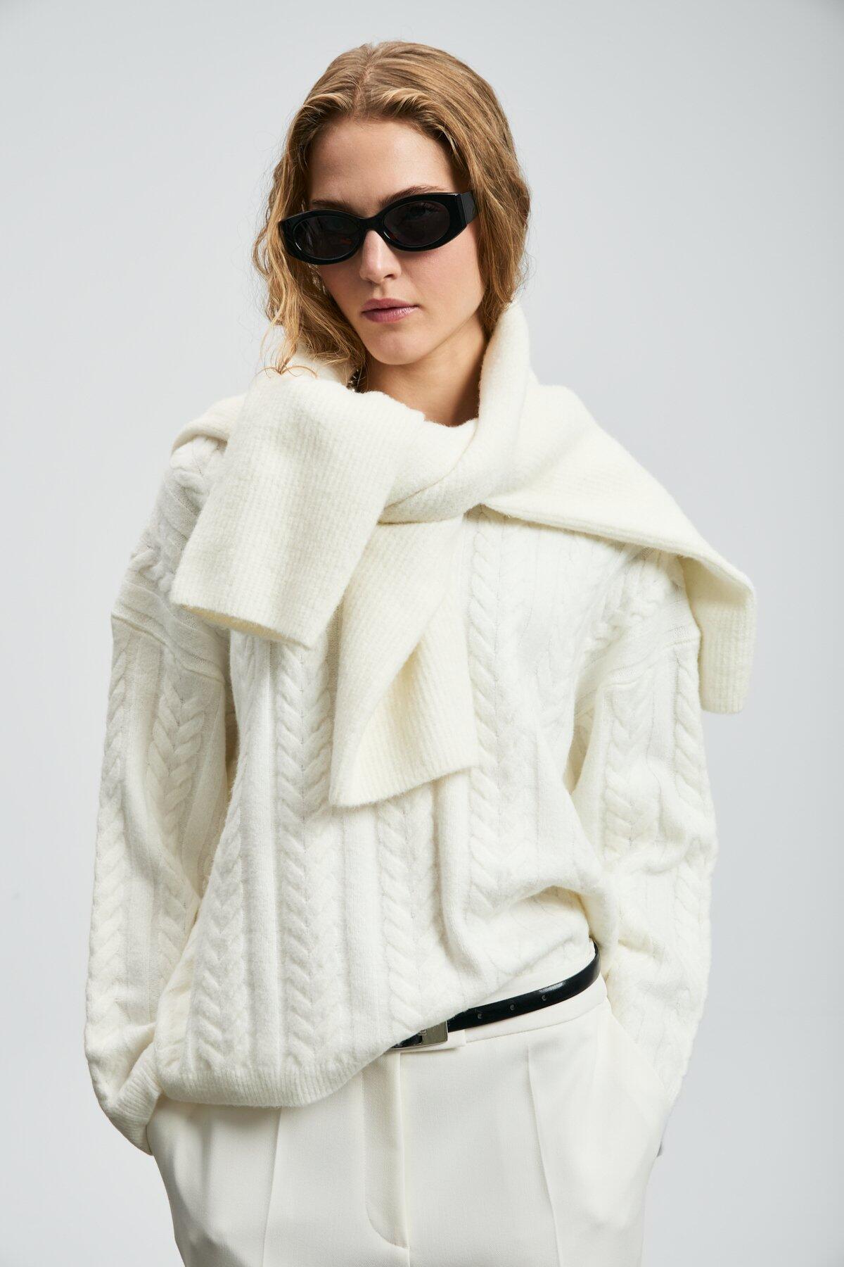 Lufıan Kadın Kazak Mıra 122090040 Krem