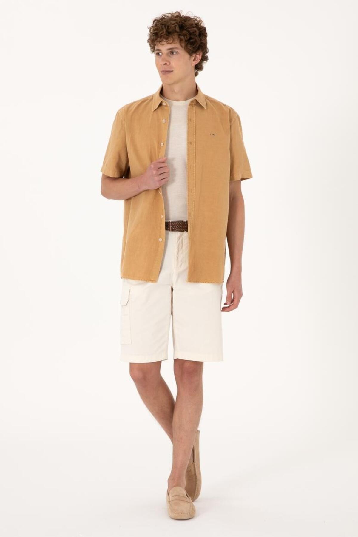 U.S Polo Assn. Gömlek 2159441 G081SZ004 Camel
