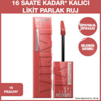 Maybelline Ruj Super Stay Vinyl Ink Likit Parlak No:15 (Dy)