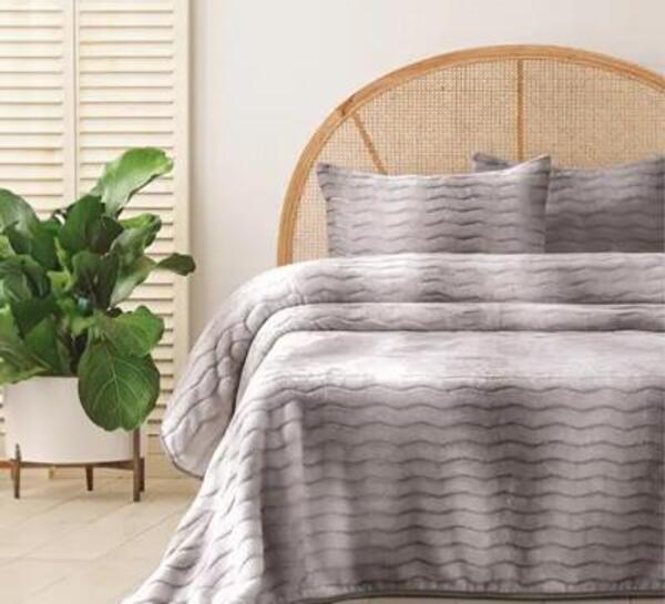 Merinos Battaniye Seti Çift Kişilik Dream Home Gri