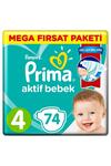 Prima Bez Aktif Bebek Mega Fırsat Paketi 4 Beden 74Lü