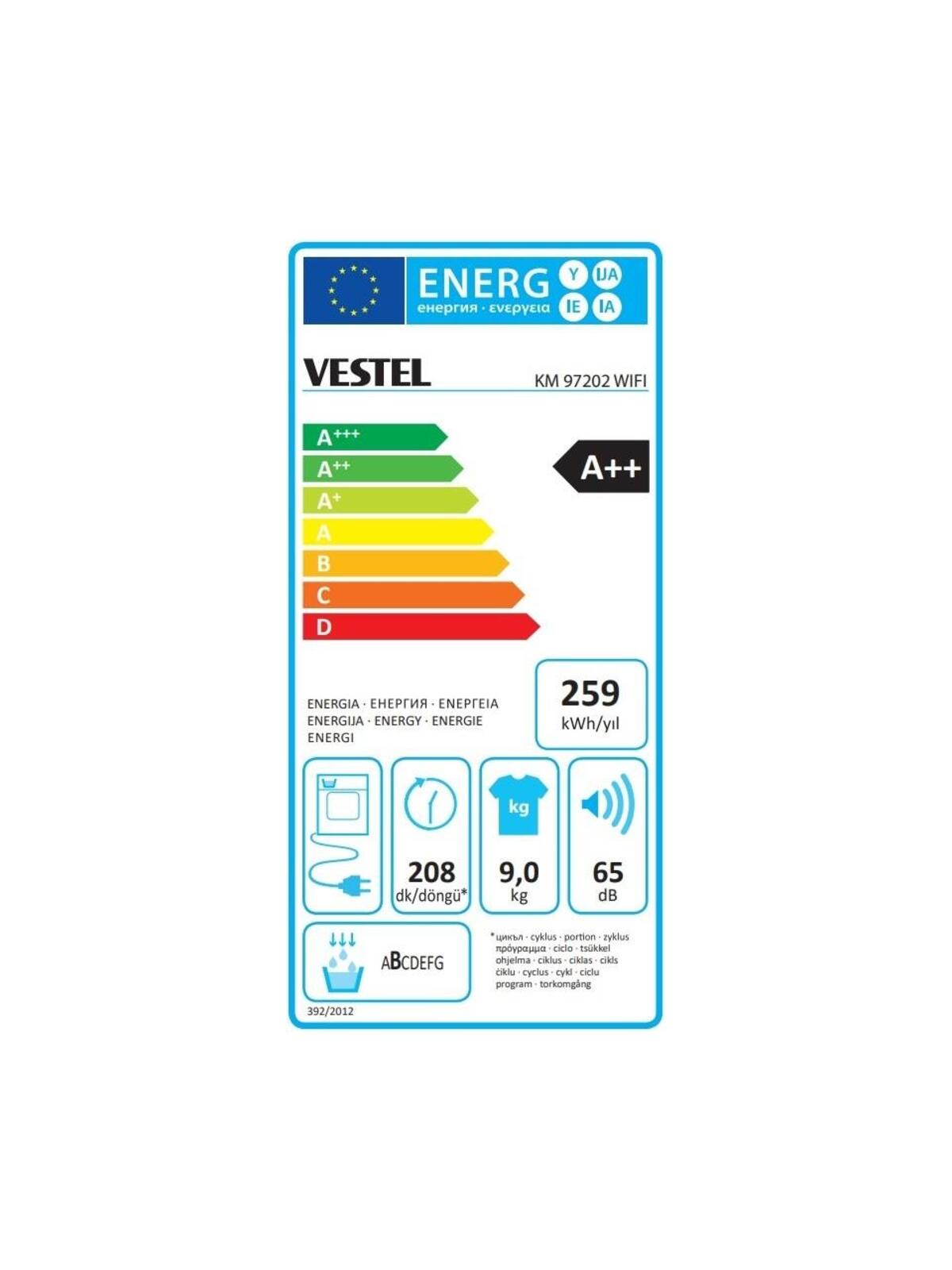Vestel Kurutma Makinesi KM 97202 S WIFI