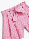 Koton Şort Kız Çocuk 4SKG40011AW Pembe Ekose