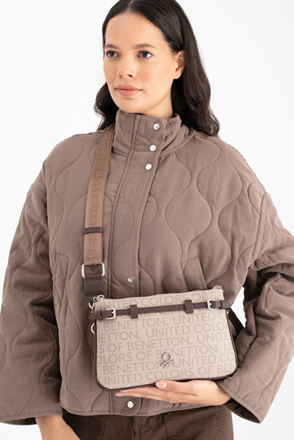 United Colors Of Benetton Kadın Kol Çantası BNT_1681 Taş-Kahve United Colors Of Benetton Kadın Kol Çantası BNT_1681 Taş-Kahve