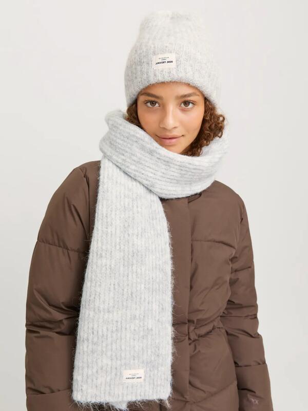 Jjxx Atkı Bere Takımı 12263829 Gri Melanj One Size