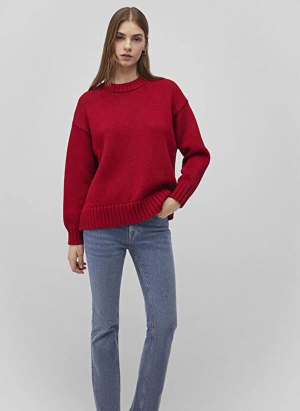 Mavi Kazak M1710516-88609 Kırmızı