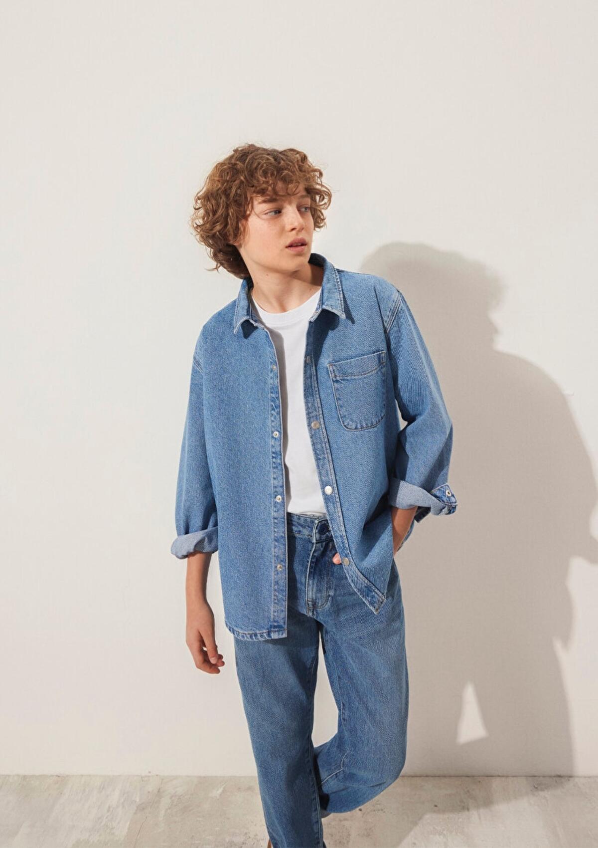 Mavi Gömlek Erkek Çocuk M6210000-86709 Mavi