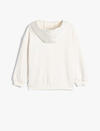 Koton Sweatshirt Kız Çocuk 5WKG10314AK Ekru