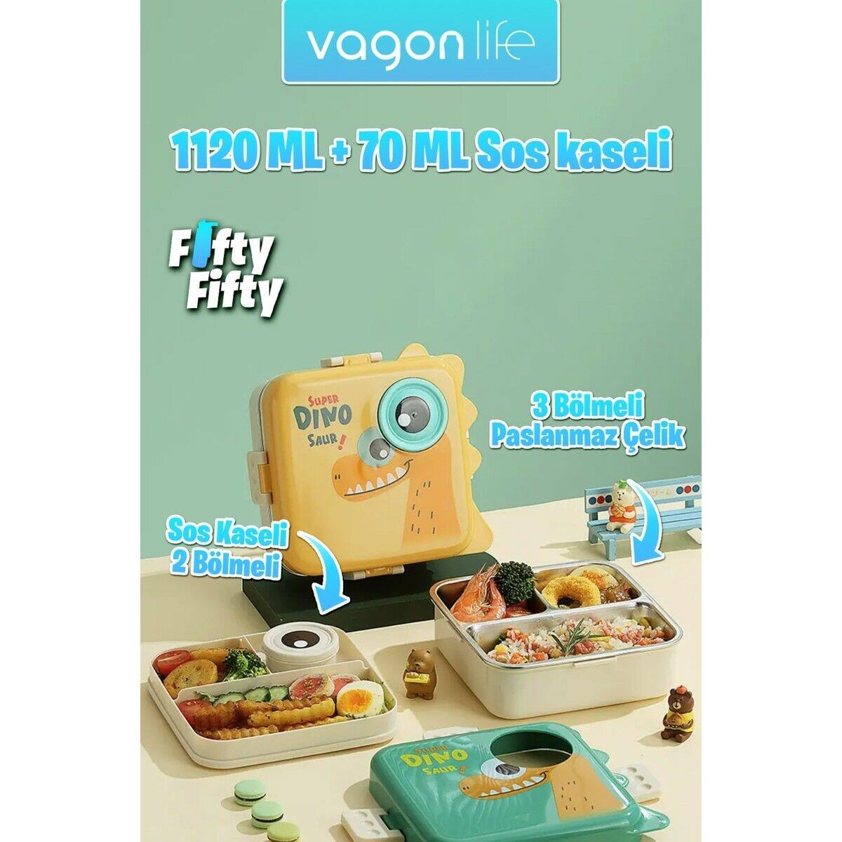 Paslanmaz Çelik 1120 Ml Lunchbox Bl10082-S Yeşil