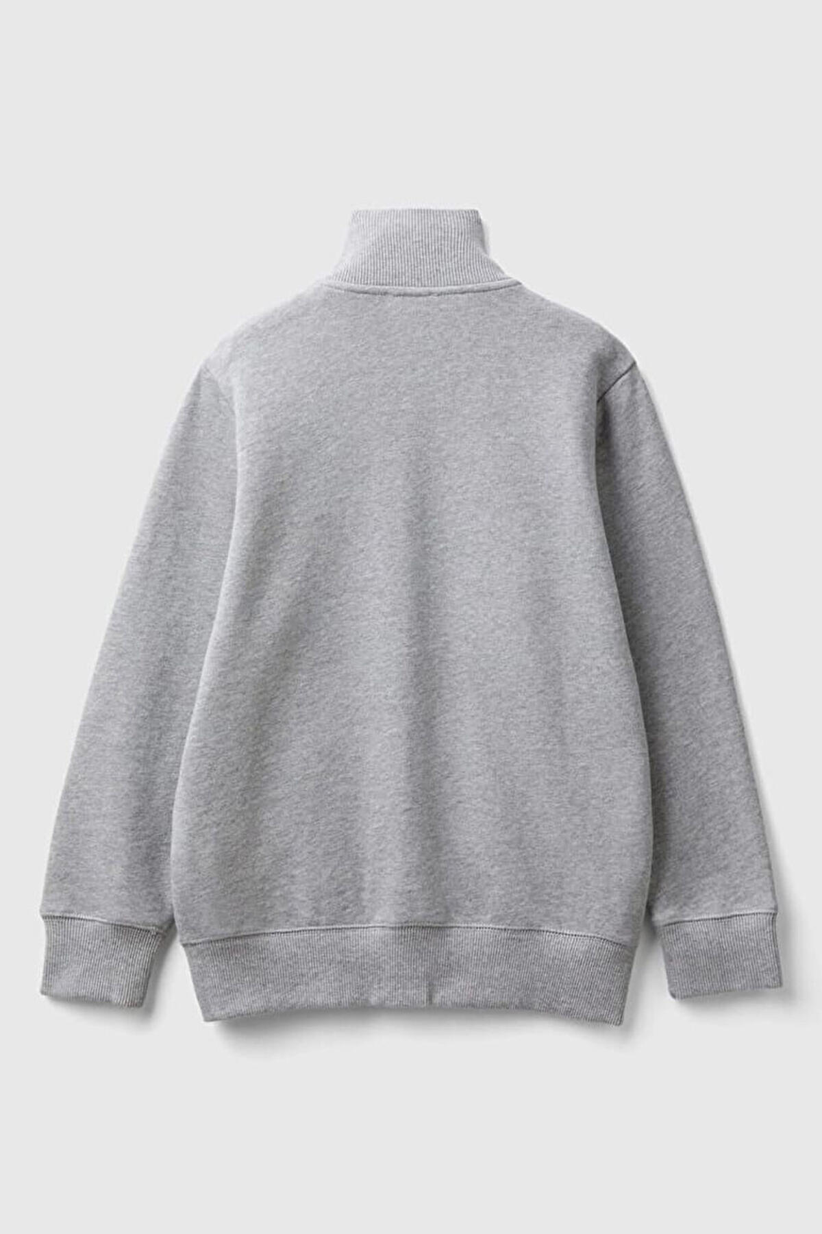 Benetton Sweatshirt Erkek Çocuk 3J68C501B Gri Melanj