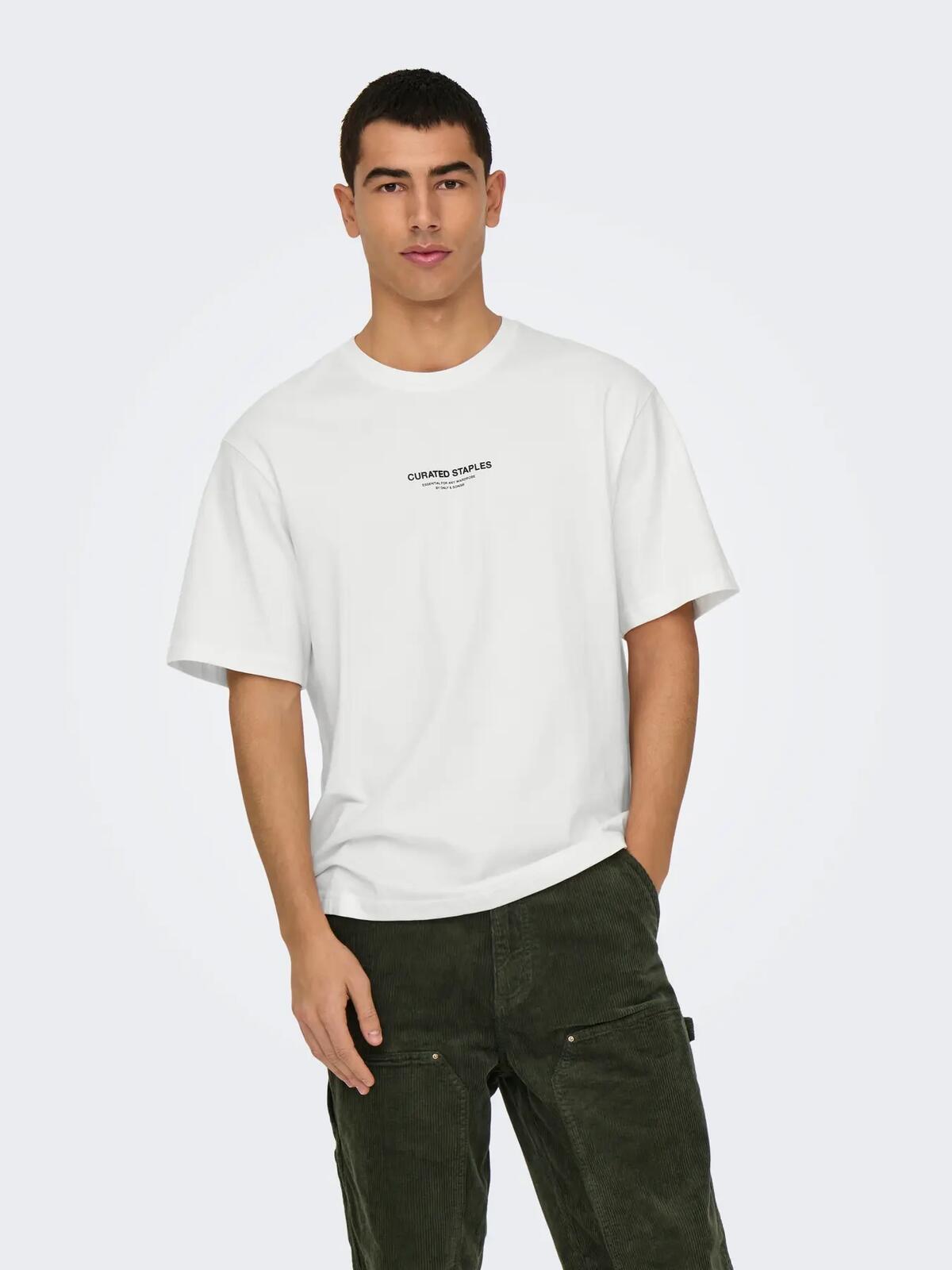 Only&Sons Tişört 22030925 Kırık Beyaz