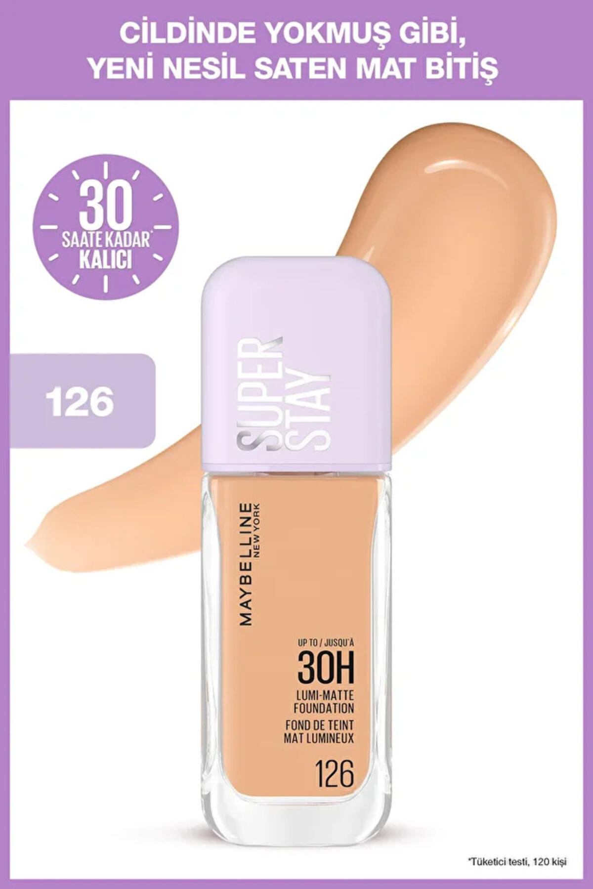 Maybelline Fondöten Lumi Matte No:126