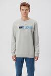 Mavi Sweatshirt M067146-35010 Açık Gri Melanj