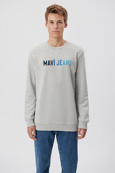 Mavi Sweatshirt M067146-35010 Açık Gri Melanj
