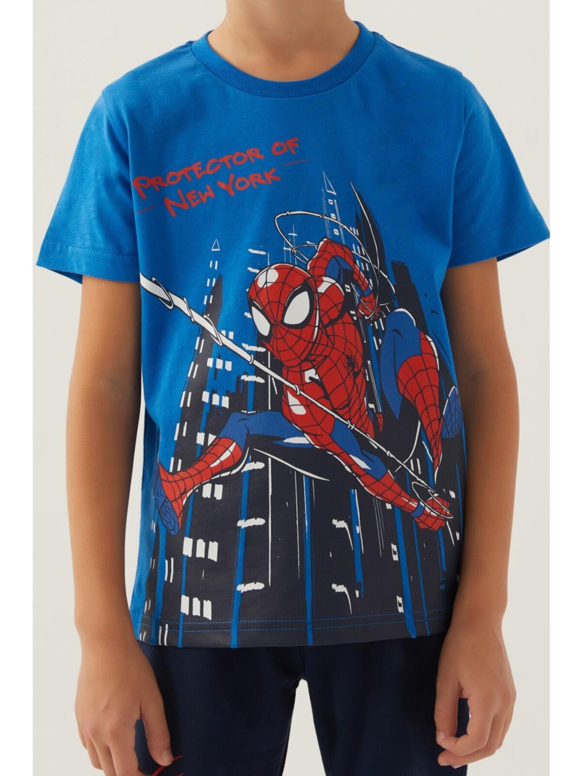 Spiderman Bermuda Takım Erkek Çocuk D4880-3 Kobalt