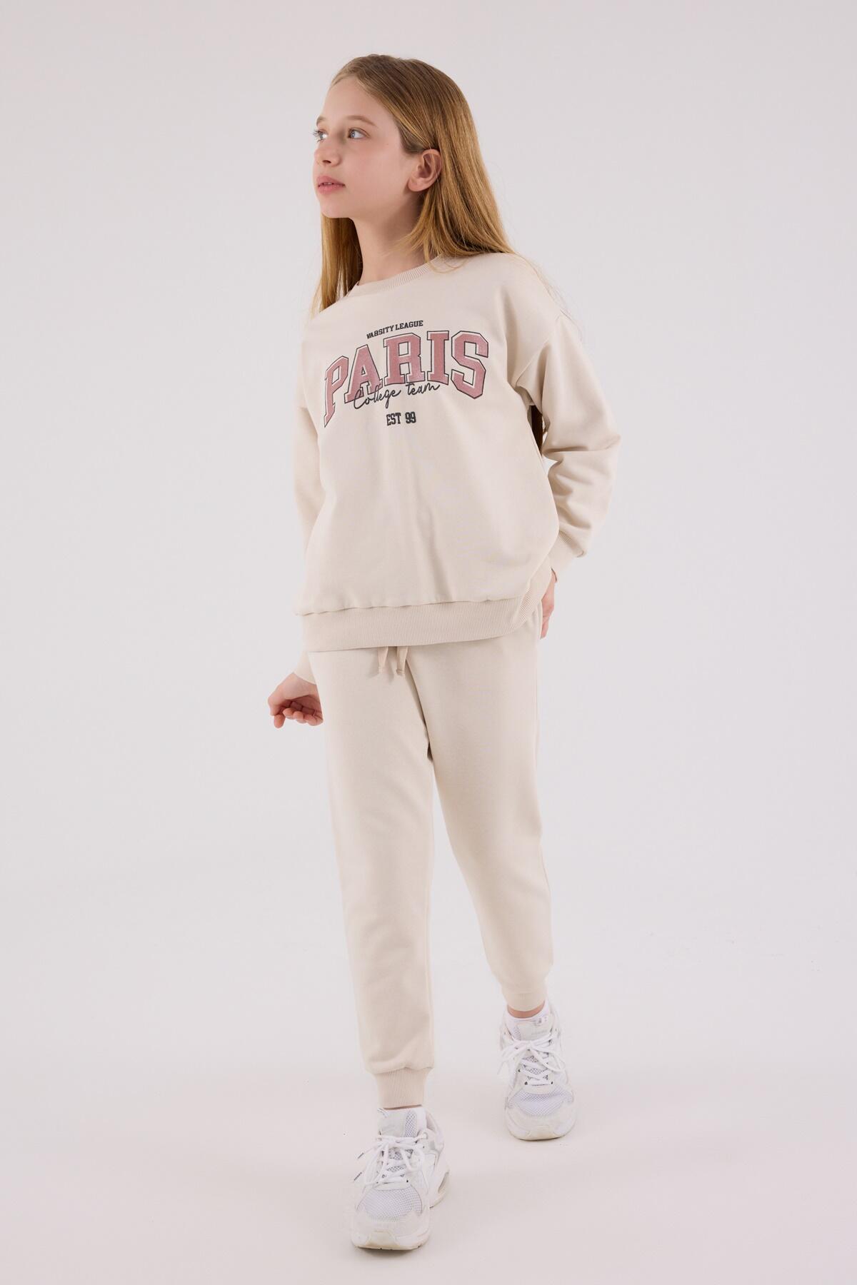 Rolypoly Eşofman Takımı Kız Çocuk RP3690-2 Bej