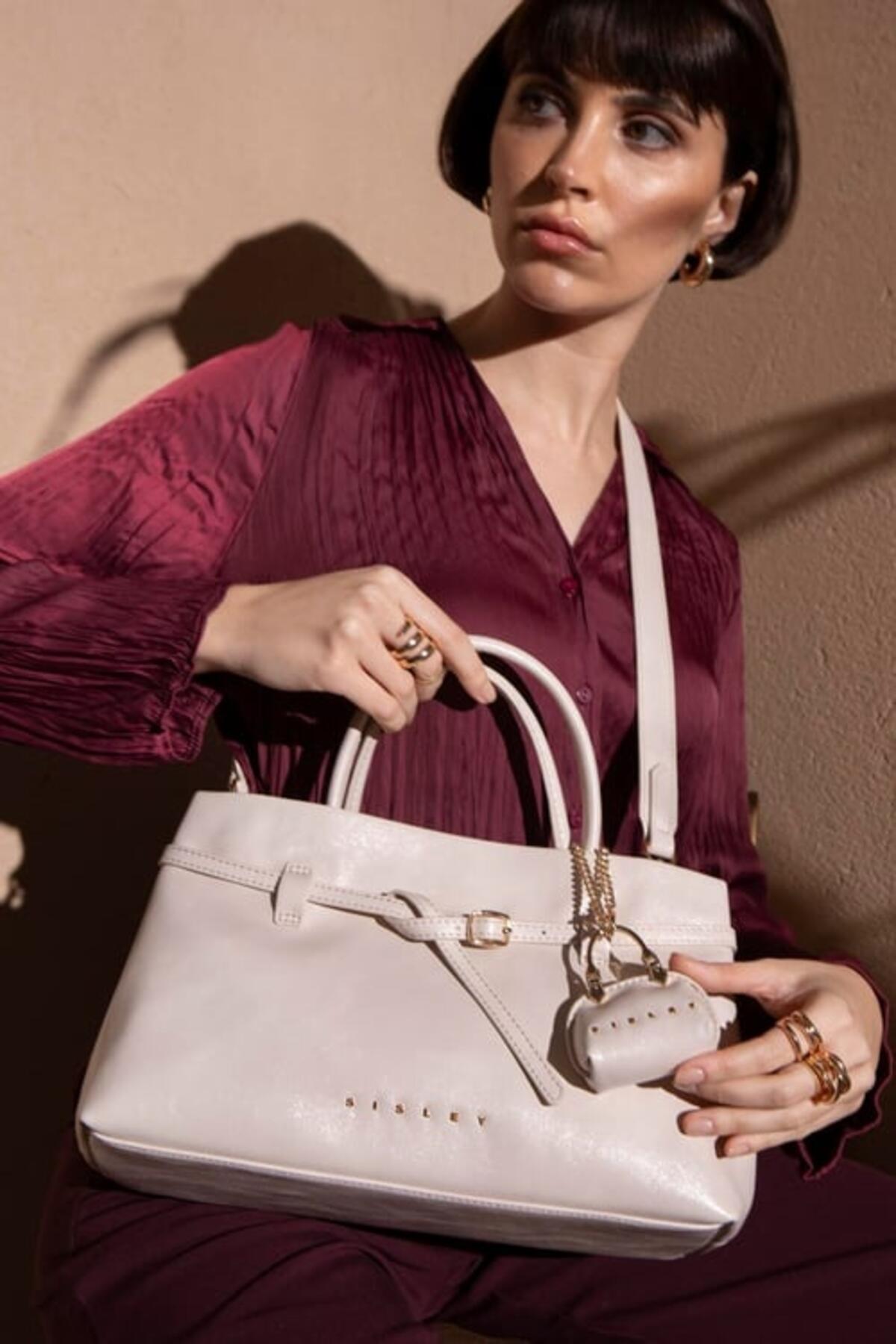 Sisley Kadın El Çantası SLY_211 Beyaz