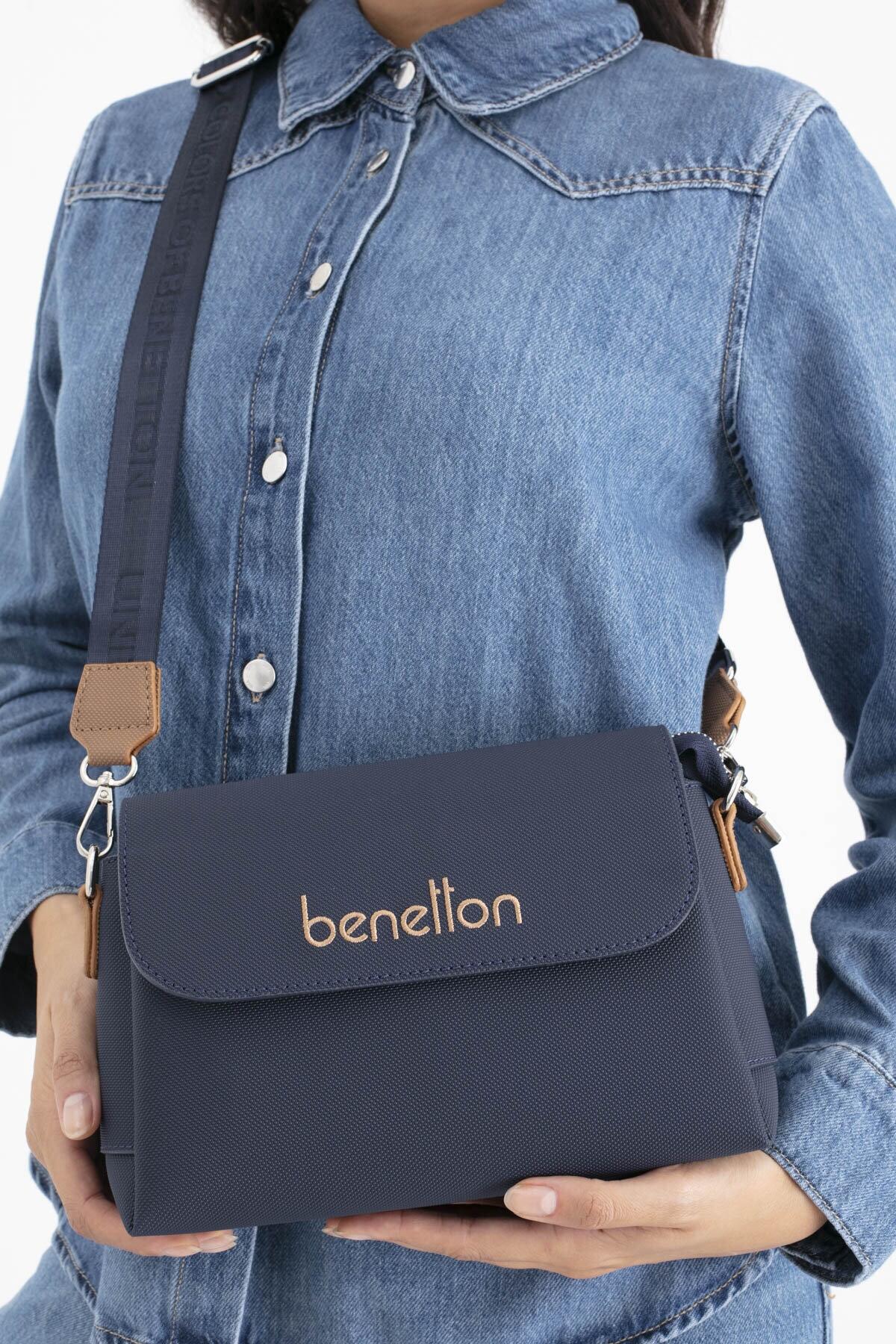 United Colors Of Benetton Kadın Kol Çantası BNT_1677 Lacivert-Camel