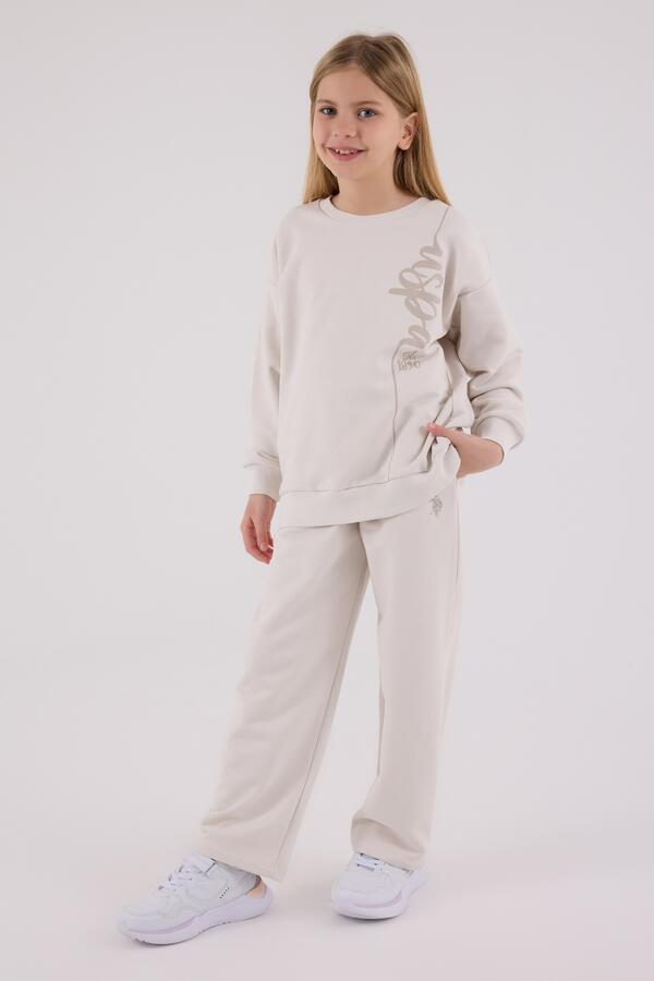 U.S Polo Assn. Eşofman Takımı Kız Çocuk US2304-G Taş